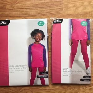 Crane quick dry athletic top & pants set girls-7-8